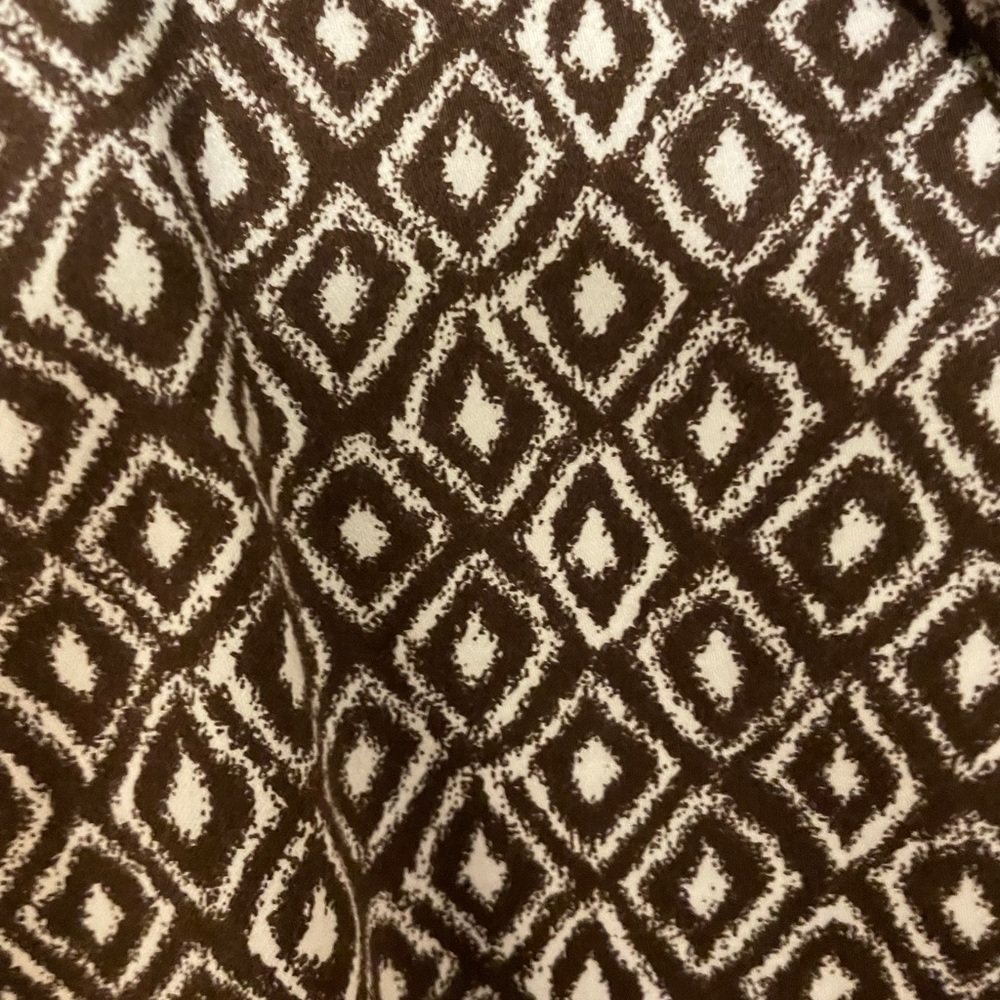 Ruby Rd size 12 brown and white crop ankle pants